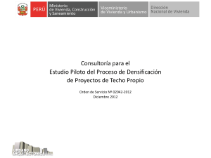 ESTUDIO DENSIFICACIÓN Programa TechoPropio-ViviendaNueva 2008-2012-Perú