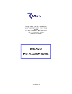 DREAM 2 Installation Guide 2016 ENG