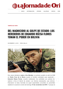 Golpe en Bolivia: Legado de R&oacute;zsa Flores y Crisis Pol&iacute;tica