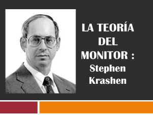 Teoría del Monitor - Stephen Krashen