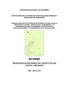 San Juan de Lurigancho Informe Microzonificacion Sismica 