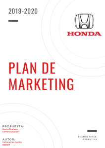 Plan MKT Honda 2019-2020