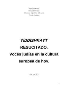 Koziol 2012 Voces judías en la cultura europea de hoy