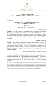 Reglamento Interior y de Debates de la Asamblea Nacional de Venezuela
