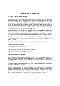 EVALUACION DE PROYECTOS, CONSTRUCCION DE FLUJOS DE CAJA
