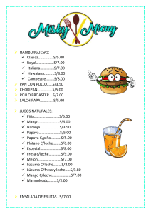 MENU MISKY MICUY