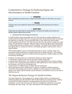 Comprehensive Package for Reducing Stigma and Discrimination in Health Facilities