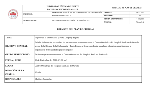 CHARLA HIGIENE DE LA EMBARAZADA Y PARTO LIMPIO Y SEGURO