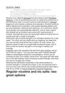 Regular nicotine and nic salts
