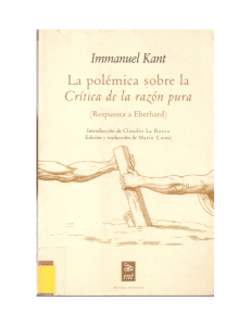 [Immanuel Kant] La pol mica sobre la  Critica de(z-lib.org)