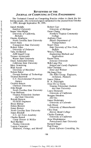 Reviewers of the Journal of Computing in Civil Engineering