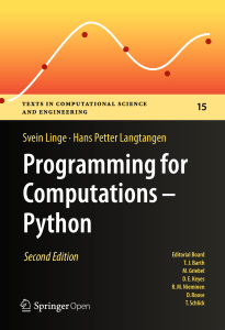 Programming for Computations - Python, 2nd Edition - Svein Linge-(e-pub.me)
