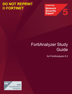 FortiAnalyzer 6.2 Study Guide-Online
