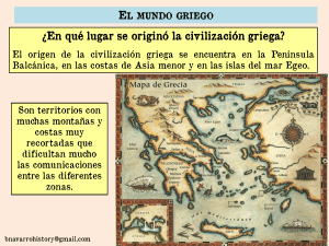 El mundo griego. Geografía e Historia 1º de ESO.