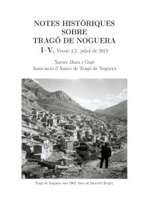 Notes històriques sobre Tragó de Noguera I-V