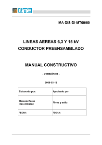 Manual Líneas Aéreas 6.3 y 15 kV Conductor Preensamblado de 