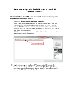 How to configure Mobotix IP door phone & IP Camera on VP530 Rev 70.0 (1)