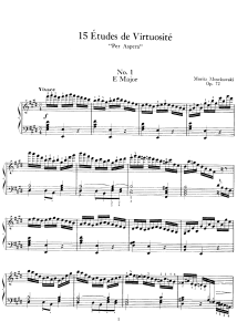 Moritz Moszkowski - 15 Etudes De Virtuosite, Op 72