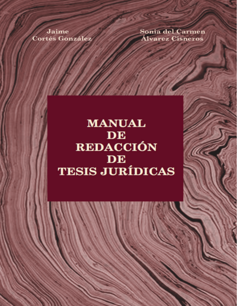 Manual De Redacci N De Tesis Jur Dica