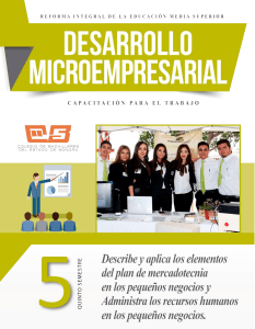 Desarollo Microempresarial describe los elementos y administra los recursos