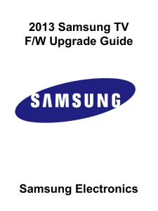 2013 TV Firmware Upgrade Instruction