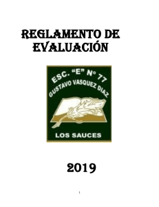 REGLAMENTO DE EVALUACIÓN final