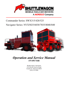 Shuttlewagon NVX6030 Manual de Servicio 091744B-A