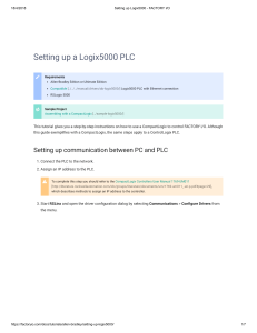 2. Comunicando Logix5000 con  FACTORY I O (1)