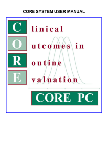 CORE system user manual