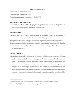 FICHA DE LECTURA Introduccion a la pragmatica - Escandell Vidal, M. V. (2006)