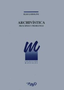 Archivistica principios y problemas - Elio Lodolini