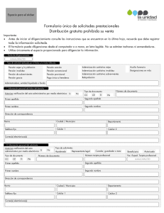 formulario unico de solicitudes prestacionales