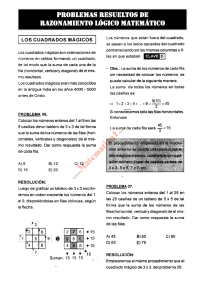 PROBLEMAS de razonamiento lógico matermático