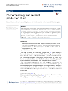 Phenomenology and carnival production chain