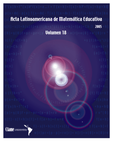 Acta Latinoamericana de Matemática Educativa  Volumen 18