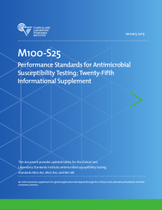 (M100-S25) CLSI-Performance Standards for Antimicrobial Susceptibility Testing  Twenty-Fifth Informational Supplement. CLSI document M100-S25. Wayne, PA  Clinical and Laboratory Standards Institute  2