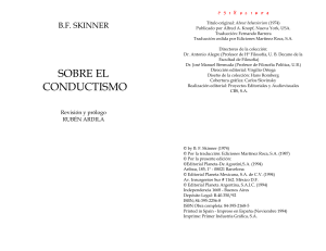 10-Burrhus Frederick Skinner - Sobre el Conductismo