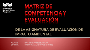 MATRIZ DE COMPETENCIA Y EVALUACIÓN