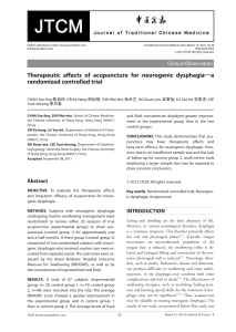 Therapeutic effects of acupuncture for neurogenic dysphagia—a