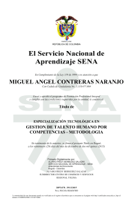 Título Especialización Gestión Talento Humano SENA Colombia