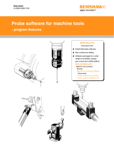 Probe software for machine tools data sheet - Program features  (2)