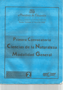 Ciencias Naturales 2011 1ra Convocatoria Cuadernillo 2