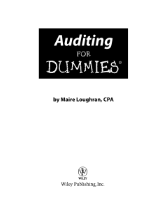 Auditing for Dummies LIBRO