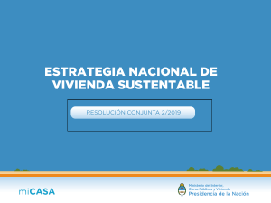 Estrategia Nacional de Vivienda Sustentable - Secretaria de Vivienda Nacion
