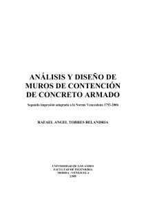 ANÁLISIS MUROS DE CONTENCIÓN 2008