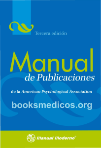 Manual de Publicaciones APA 3ra Edición