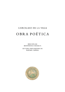 Obra poetica Garcilaso de la Vega