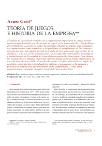 Articulo TEORIA DE JUEGOS E HISTORIA DE LA EMPRESA