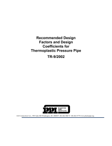 PPI TR-9 Recommended Design Factors and Design Coefficients Thermoplastic Pressure Pipe 2002