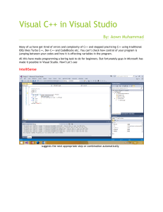 Visual C in Visual Studio